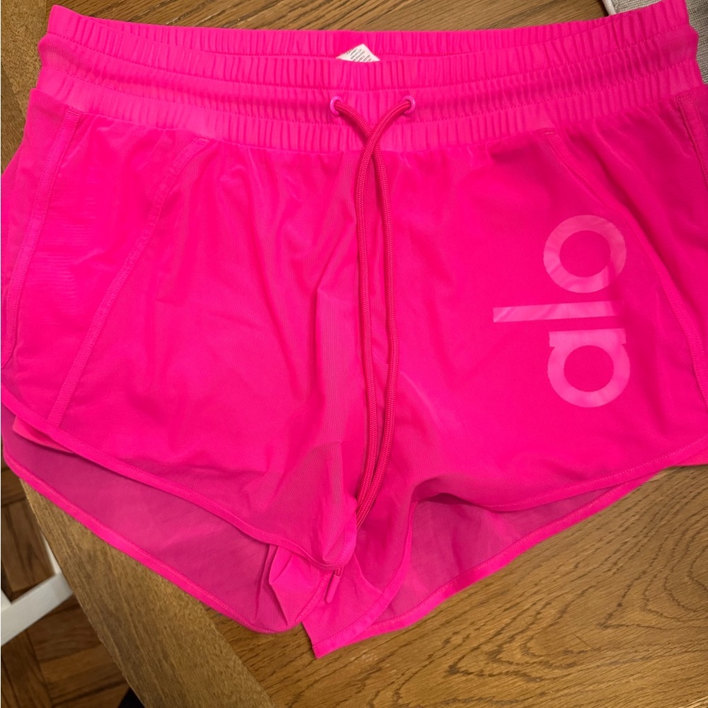ALO Yoga Women's Vibrant Pink Athletic Shorts